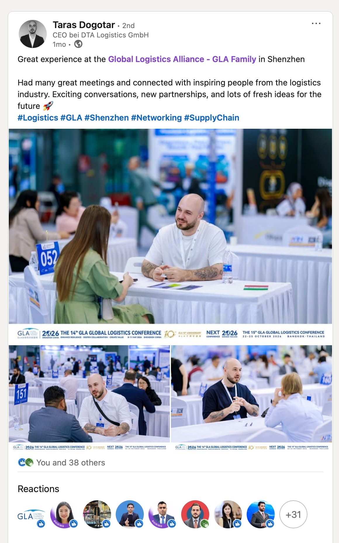 LinkedIn post by Taras Dogotar